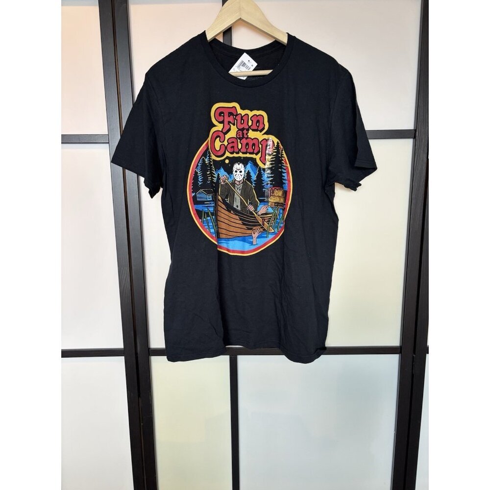 Friday‎ the 13th Camp Crystal Lake LARGE T-Shirt short Sleeve Halloween NWT